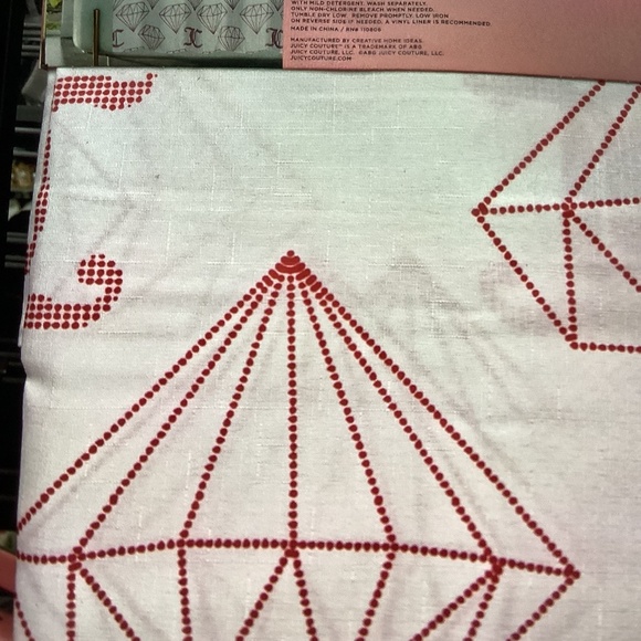 New Juicy Cotoure Shower Curtain 72”x72” - diamonds - Picture 1 of 6